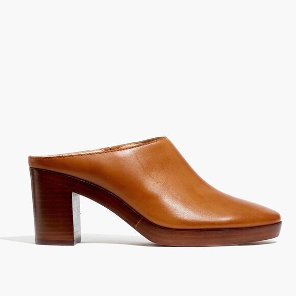 MADEWELL the Daisy Platform Mule in English Saddle Women’s Size 5 - Picture 1 of 13